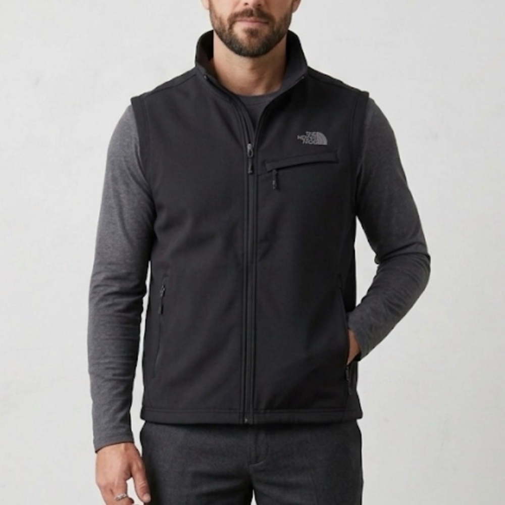 Mens The North Face Black Full Zip Vest XXL Sleeveless Jacket